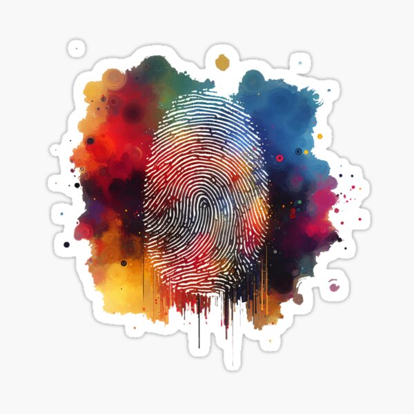 Artikel-Vorschau von bunter Fingerprint, designt und verkauft von Kobeko.