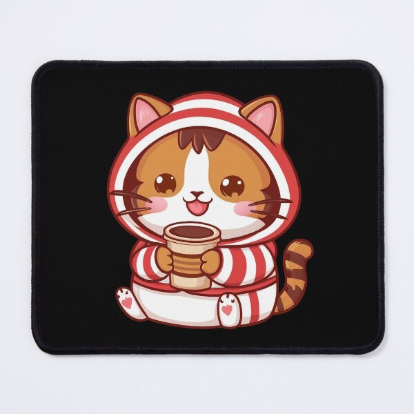Item preview, Cozy Cat Drinking Coffee Kawaii designed and sold by canvadreamer444.