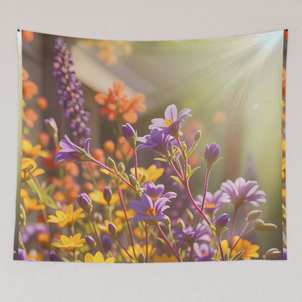 Item preview, Sunlit Blooming Garden Flowers Radiant Beauty Nature  designed and sold by Rostislav Bouda.