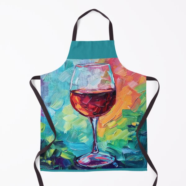 Item preview, Dynamism in Red - Impressionistic Red Wine Glass on Vibrant Brushstroke Canvas designed and sold by OlfactoART Studio.