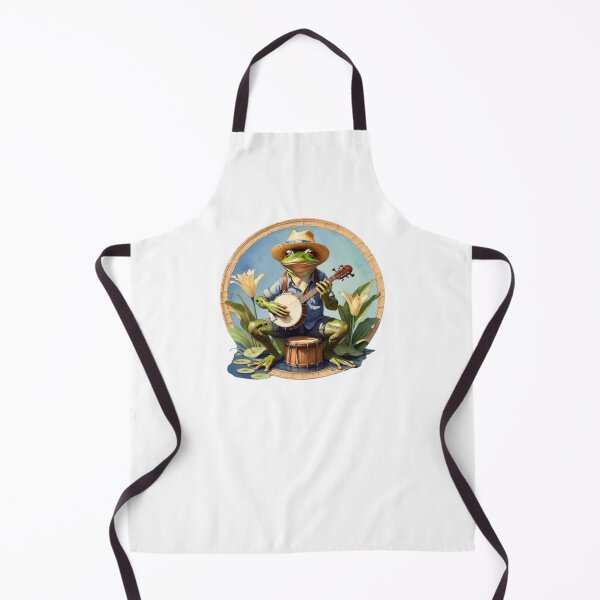 Item preview, Frog in straw hat sitting on a drum in watercolor paint designed and sold by EmeraldCauldren.