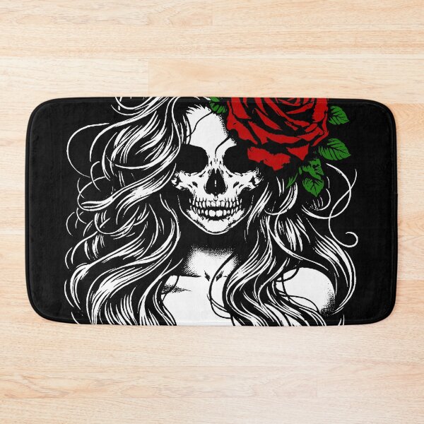 Item preview, Woman Skull with Red Rose designed and sold by karsad.