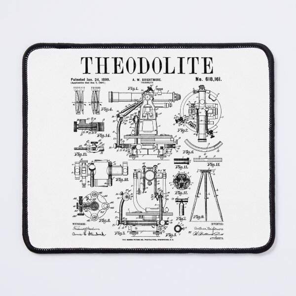 Item preview, Surveyor Property Land Surveying Theodolite Vintage Patent designed and sold by GrandeDuc.