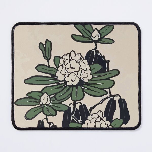 Item preview, Vintage Rhododendron Woodblock Print designed and sold by newnouveau.