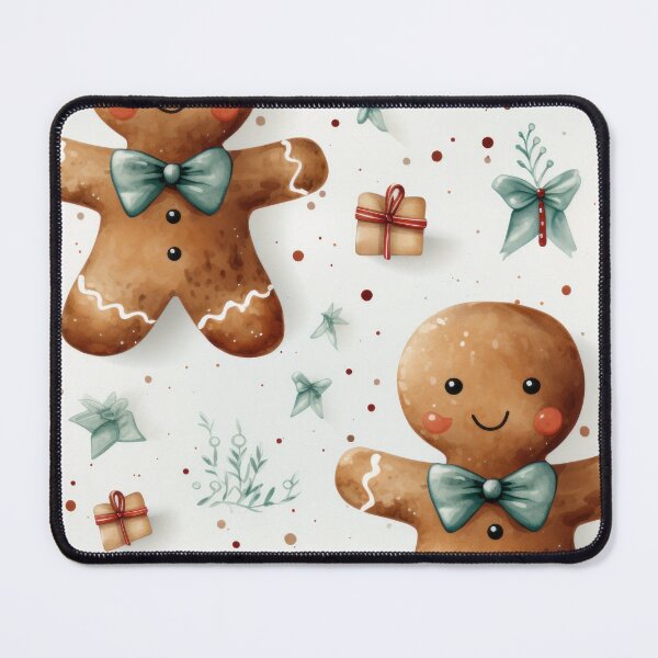 Item preview, Gingerbread man seasonal seamless pattern tile designed and sold by MiraCleAI.