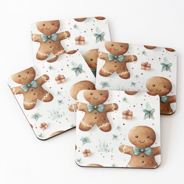 Item preview, Gingerbread man seasonal seamless pattern tile designed and sold by MiraCleAI.