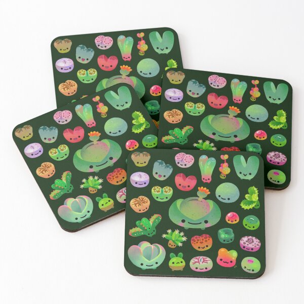 Item preview, Baby succulent 3 - Mesembs (dark) designed and sold by pikaole.