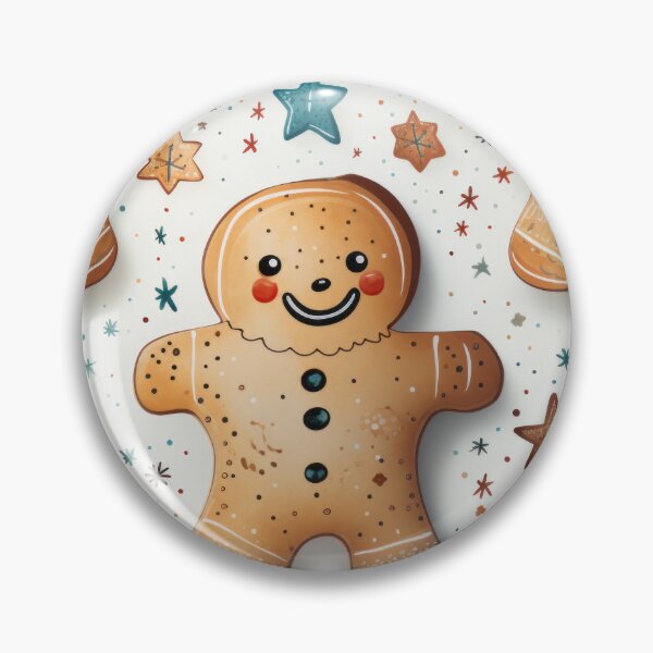 Item preview, Gingerbread man seasonal seamless pattern tile designed and sold by MiraCleAI.