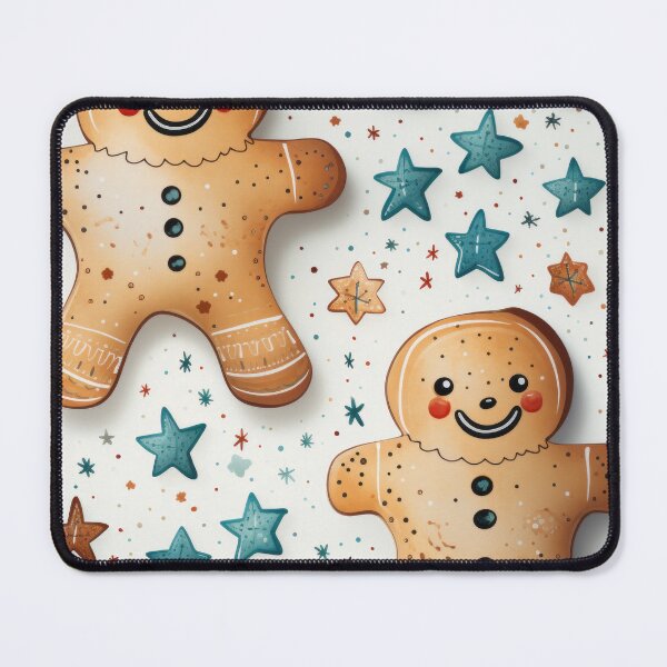 Item preview, Gingerbread man seasonal seamless pattern tile designed and sold by MiraCleAI.