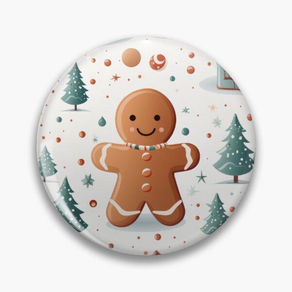 Item preview, Gingerbread man seasonal seamless pattern tile designed and sold by MiraCleAI.