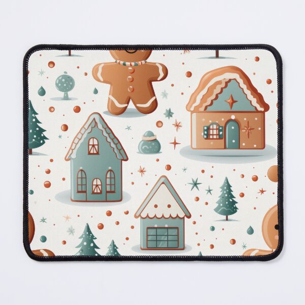 Item preview, Gingerbread man seasonal seamless pattern tile designed and sold by MiraCleAI.