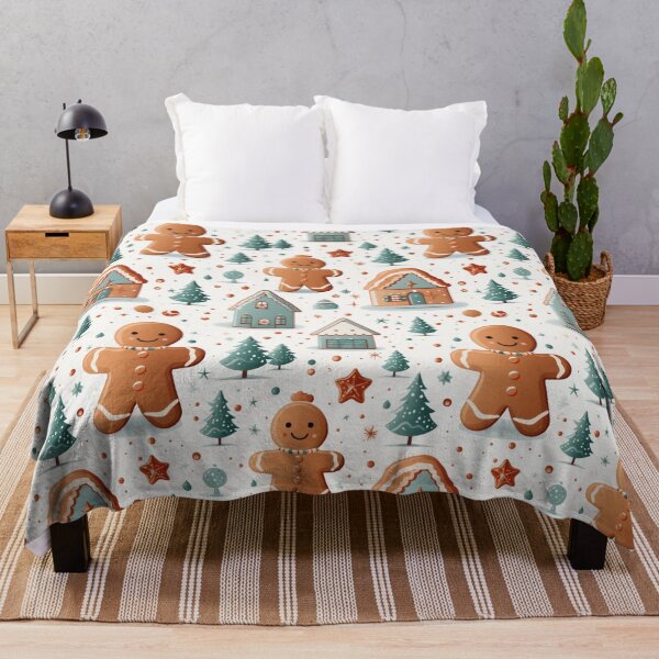 Item preview, Gingerbread man seasonal seamless pattern tile designed and sold by MiraCleAI.