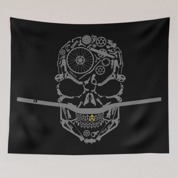 Item preview, HaMo - gold tooth, mountain biking skulls new zealand t-shirt,  designed and sold by MTeeB NZ.