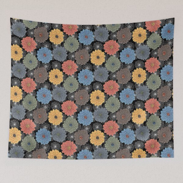 Item preview, Fall Chrysanthemum Black designed and sold by WickedRefined - Nicole Demereckis.