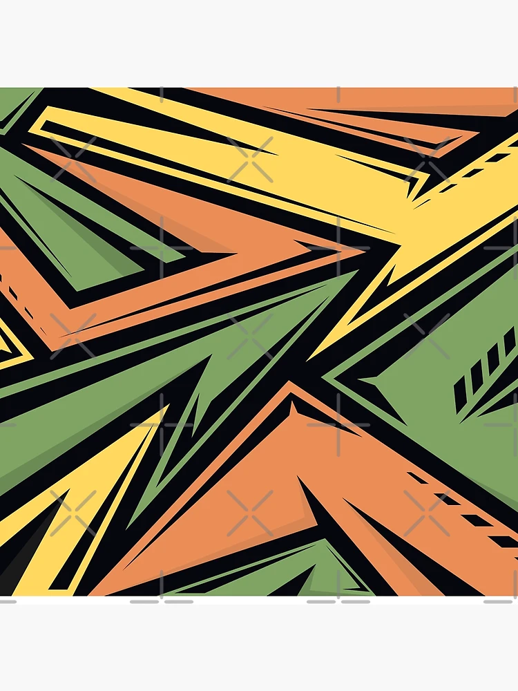 Thumbnail 4 of 4, Pillow, Abstract Retro Racing Pattern designed and sold by RockBeeDesigns.