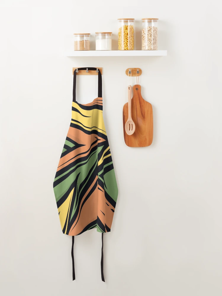 Thumbnail 4 of 6, Apron, Abstract Retro Racing Pattern designed and sold by RockBeeDesigns.