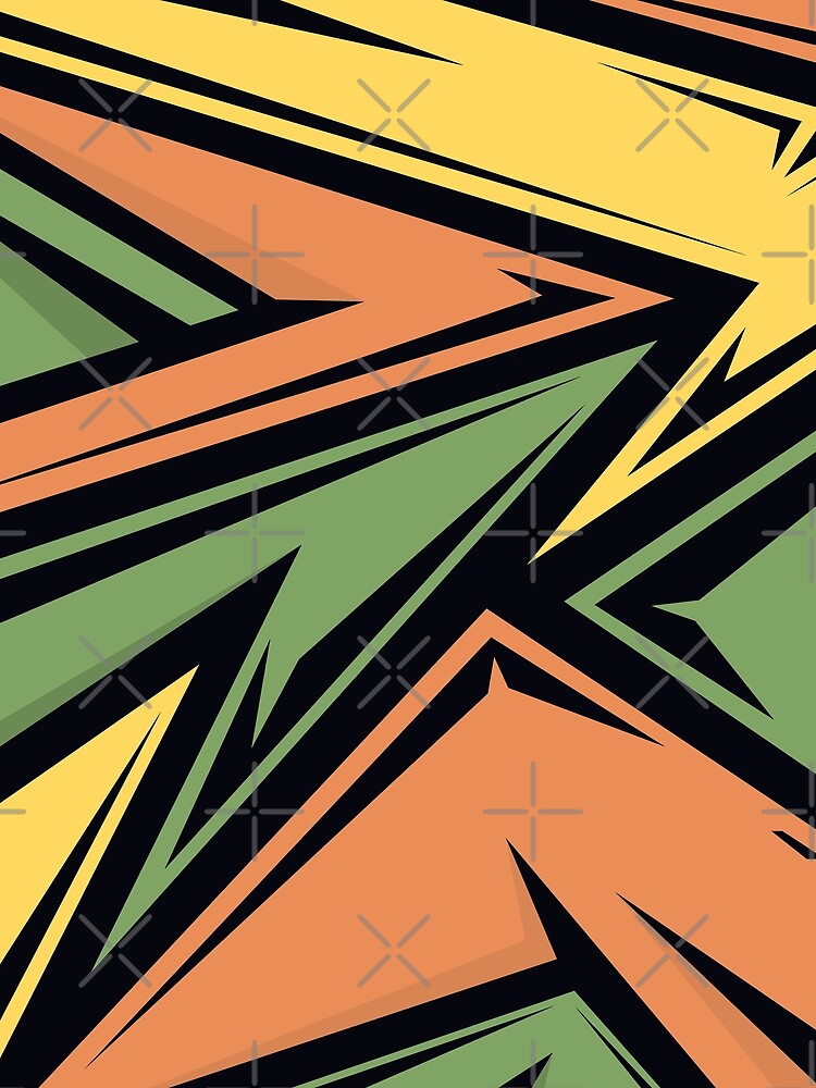 Thumbnail 3 of 3, Scarf, Abstract Retro Racing Pattern designed and sold by RockBeeDesigns.