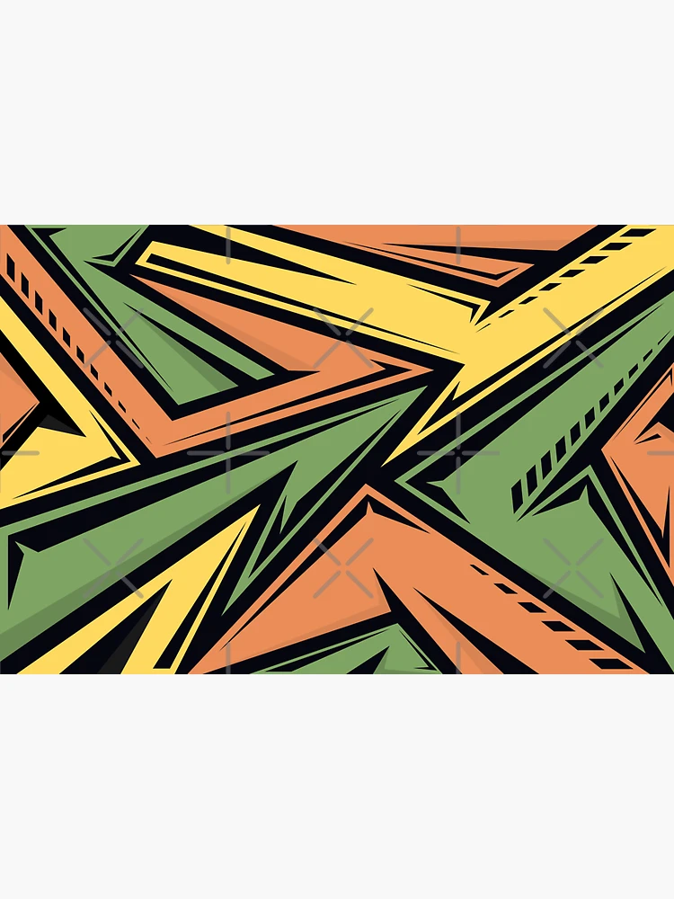 Thumbnail 3 of 3, Magnet, Abstract Retro Racing Pattern designed and sold by RockBeeDesigns.
