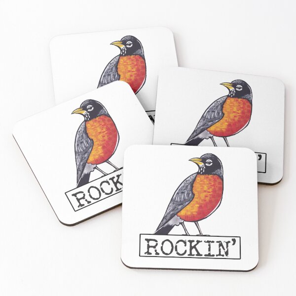 Item preview, Rockin' Robin Hand painted Bird With Typewriter Font designed and sold by TheRainFamily.