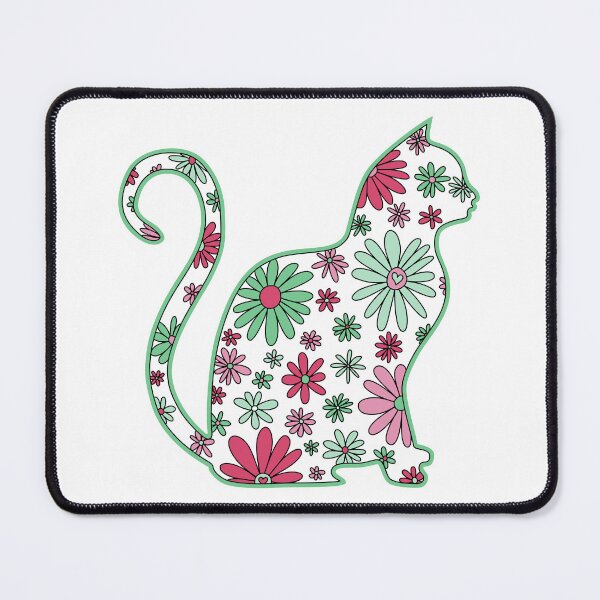 Item preview, Flower doodle cat LGBTQ+ Abrosexual Pride Flag designed and sold by JoyfulJen.