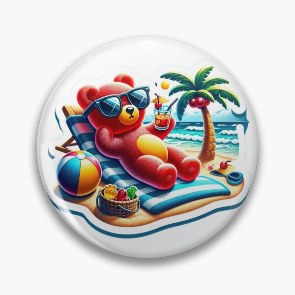 Item preview, Sunbathing Gummy Bear designed and sold by pixelpulsenyc.