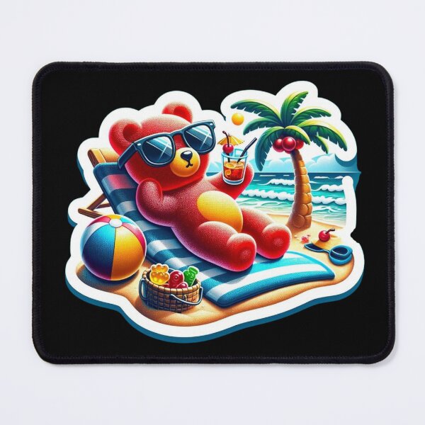 Item preview, Sunbathing Gummy Bear designed and sold by pixelpulsenyc.
