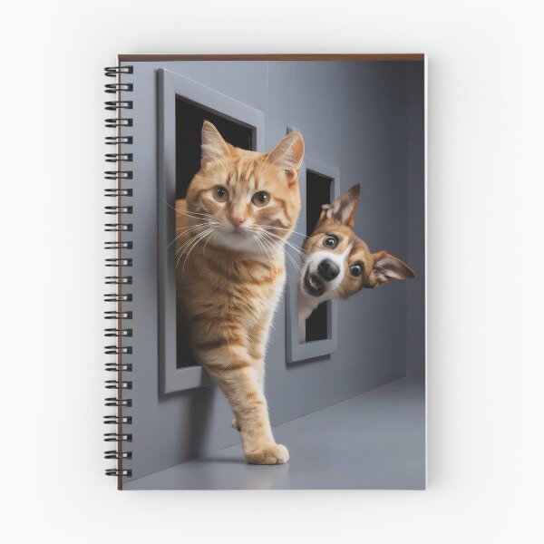 Item preview, A surprising meeting between a dog and a cat. designed and sold by MyHappyArtShop.