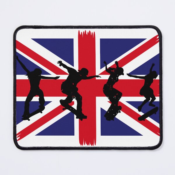 Item preview, Skateboarding Great Britain United Kingdom Union Jack Flag designed and sold by darkskydelights.
