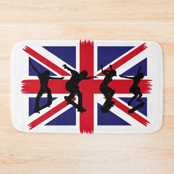 Item preview, Skateboarding Great Britain United Kingdom Union Jack Flag  designed and sold by darkskydelights.