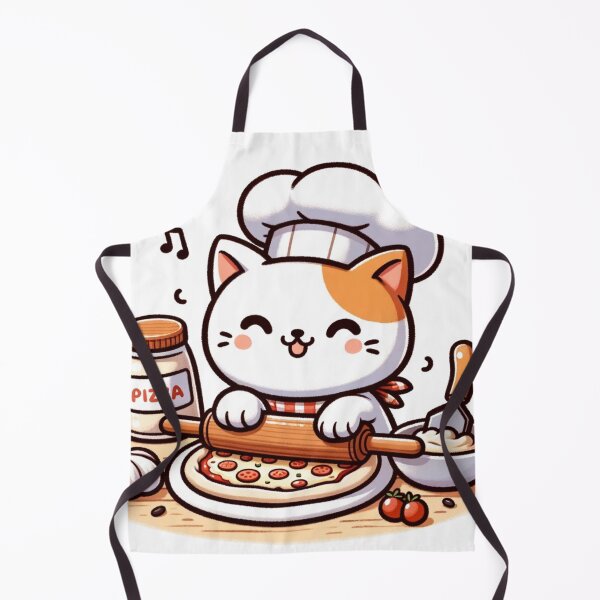 Item preview, Cat making a pizza  designed and sold by NTKSHOP11.