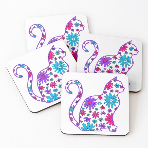 Item preview, Flower doodle cat LGBTQ+ Androgyne Pride Flag designed and sold by JoyfulJen.