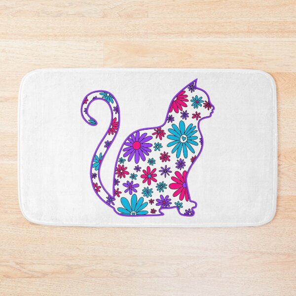 Item preview, Flower doodle cat LGBTQ+ Androgyne Pride Flag designed and sold by JoyfulJen.