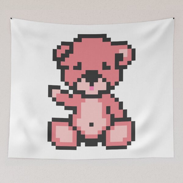 Item preview, Pixel Bear Pink Oversize designed and sold by Pixel Bear Kings.