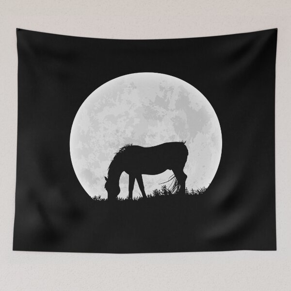 Item preview, Moon Silhouette of a Grazing Horse designed and sold by STUDIO-72.
