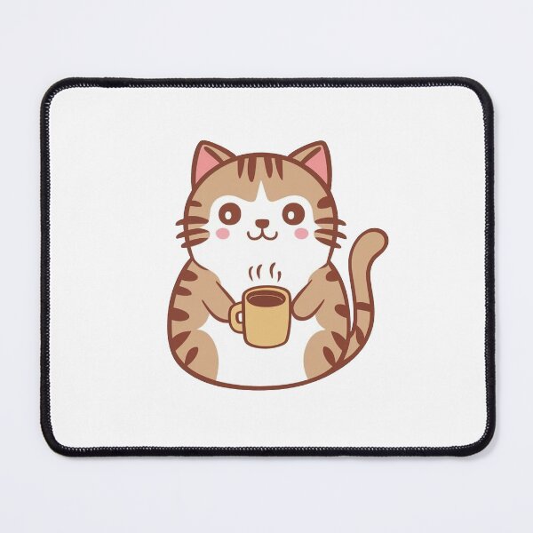 Item preview, Cozy Cat Drinking Coffee Kawaii designed and sold by canvadreamer444.