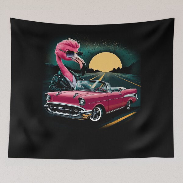 Item preview, Friday night flamingo retro designed and sold by mwebba2005.