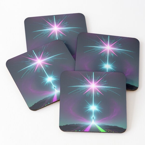 Item preview, Dazzling purple and neon blue stars designed and sold by Carlos Gudino.