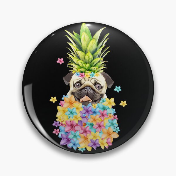 Item preview, Pug, pug face and colorful butterflies, pug lovers, gift for pug lovers designed and sold by Collagedream.