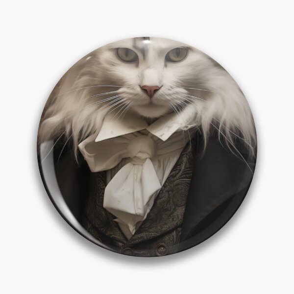 Item preview, White Cat in Suit designed and sold by BroccolinPeach.