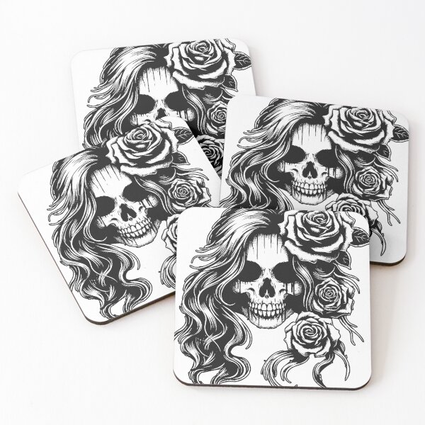 Item preview, Skull - Woman With Roses designed and sold by karsad.