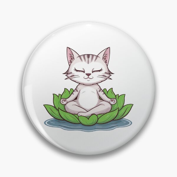 Item preview, Meditating Cat On Green Lotus Flower designed and sold by canvadreamer444.