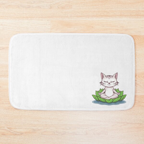 Item preview, Meditating Cat On Green Lotus Flower designed and sold by canvadreamer444.