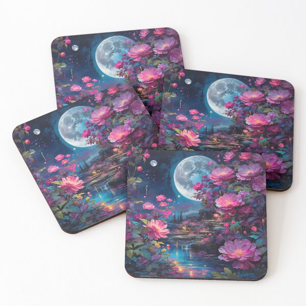 Item preview, Glowing Floral Oasis Under the Moon designed and sold by Sadia  Jannat.