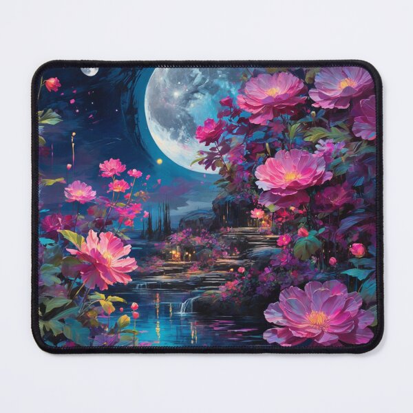 Item preview, Glowing Floral Oasis Under the Moon designed and sold by Sadia  Jannat.