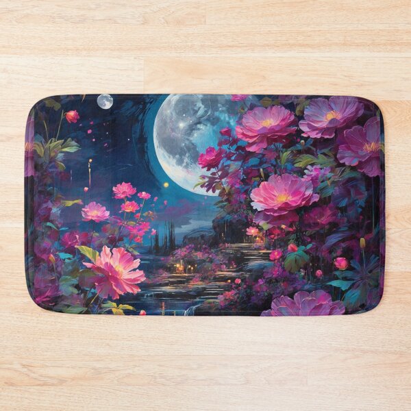 Item preview, Glowing Floral Oasis Under the Moon designed and sold by Sadia Jannat.