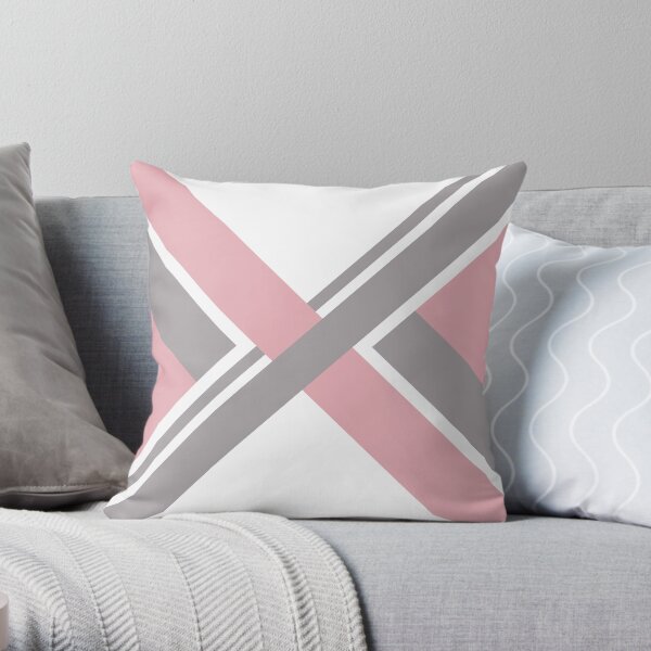 Geometrical Pink Throw Pillow
