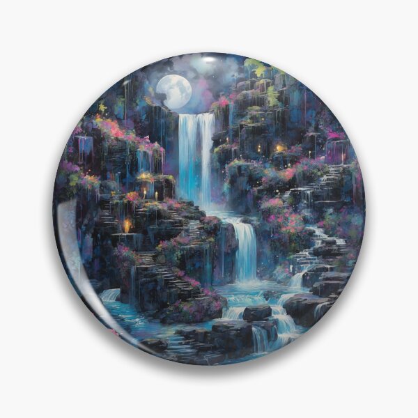 Item preview, Magical Moonlit Waterfall Garden designed and sold by Sadia Jannat.