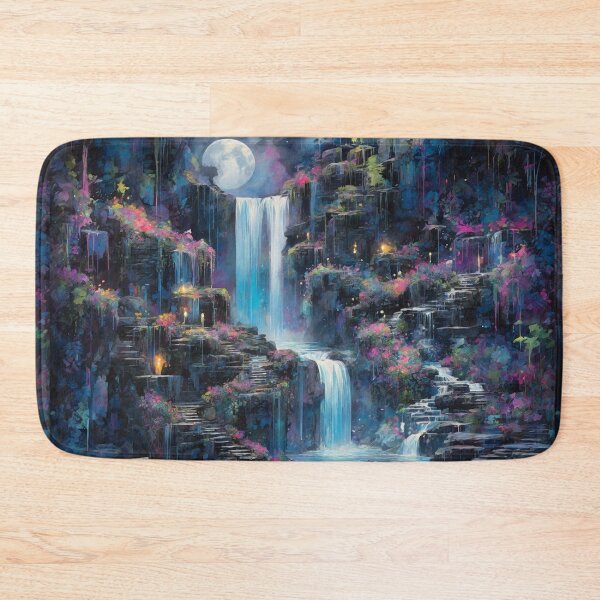 Item preview, Magical Moonlit Waterfall Garden designed and sold by Sadia Jannat.