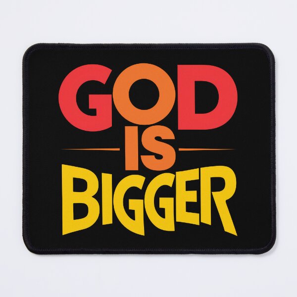Item preview, Vibrant 'God is Bigger' Inspirational Text Design designed and sold by seelya83.