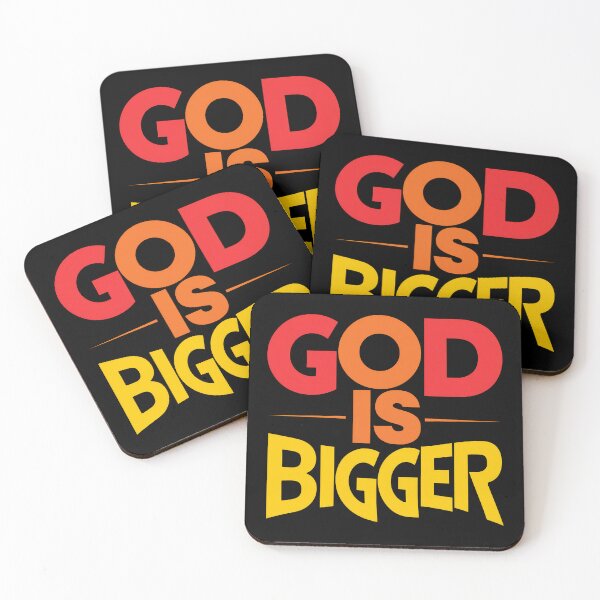 Item preview, Vibrant 'God is Bigger' Inspirational Text Design designed and sold by seelya83.